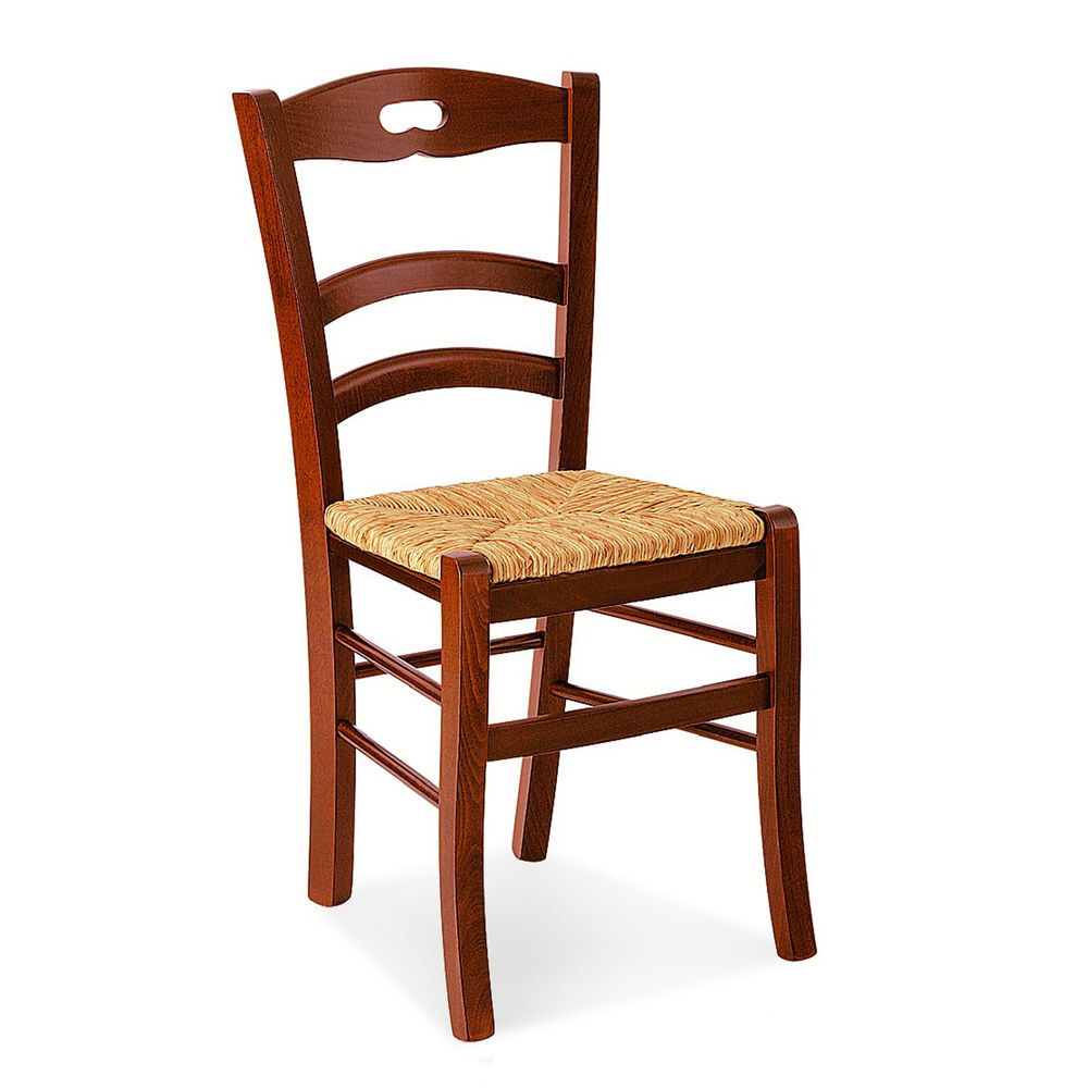 Sedia con seduta in paglia in arte povera, sedie da cucina con seduta in paglia. sedie in legno realizzate con la migliore qualità offrendo stabilità di seduta.