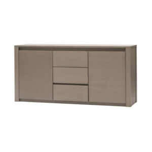 Credenza in frassino 2 porte + 3 cassetti colore cenere2