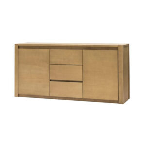 Credenza in frassino 2 porte + 3 cassetti colore miele3