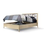 letto E357 letto matrimoniale con testata traforata - contenitore interno