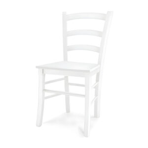 Sedia Venezia bianco opaco seduta legno Misure: H 89 P 46 L 43 H 46