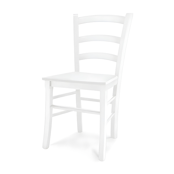 Sedia Venezia bianco opaco seduta legno Misure: H 89 P 46 L 43 H 46