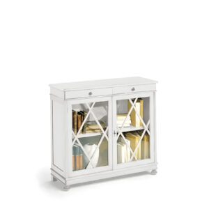Art1204 - Libreria vetrina bianco opaco