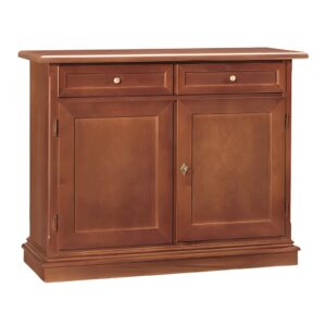 Credenza madia buffet arte povera 2 ante Misure: L.105xP.42xH.85 cm Colore: Noce scuro