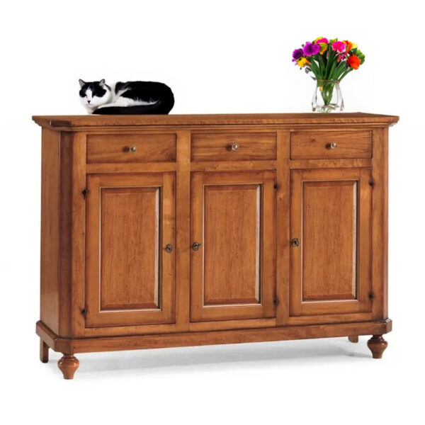 Credenza Base Napoletana 3 Ante Noce Scuro