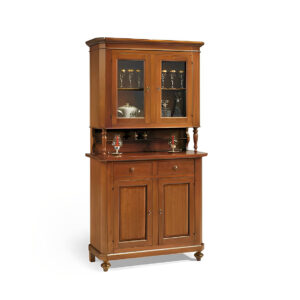 Credenza cristalliera napoletana in legno 2 ante noce - Art 189