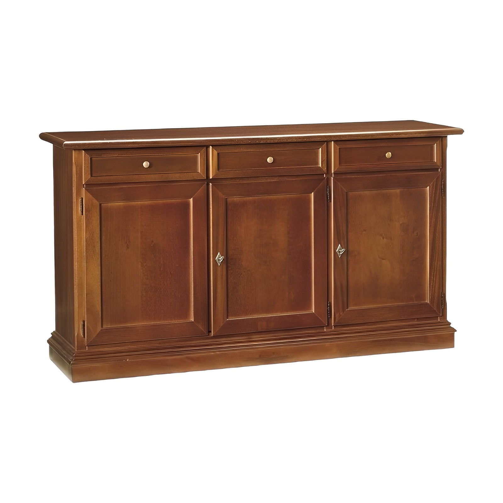 Credenza noce scuro 3 ante misure: l.156xp.45xh.98 cm