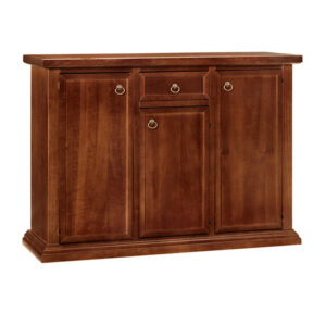 Credenza noce tre ante un cassetto Misure: L.120xP.40xH.88 cm