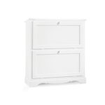 Scarpiera a due ante bianca shabby chic - Art1279