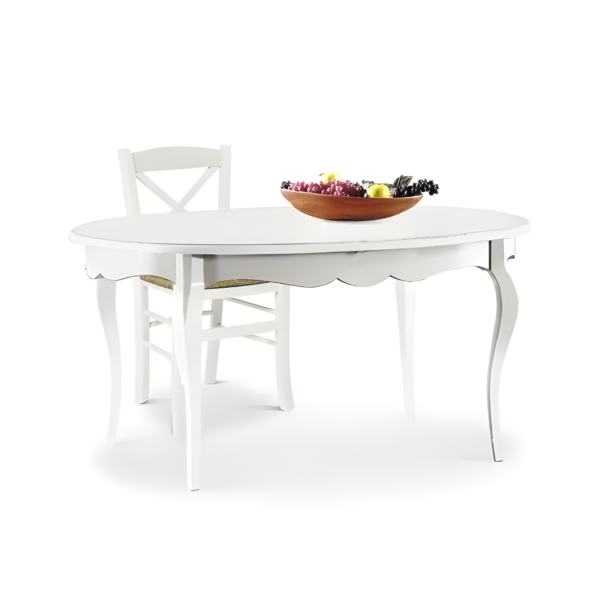Tavolo ovale bianco opaco - Art 1289