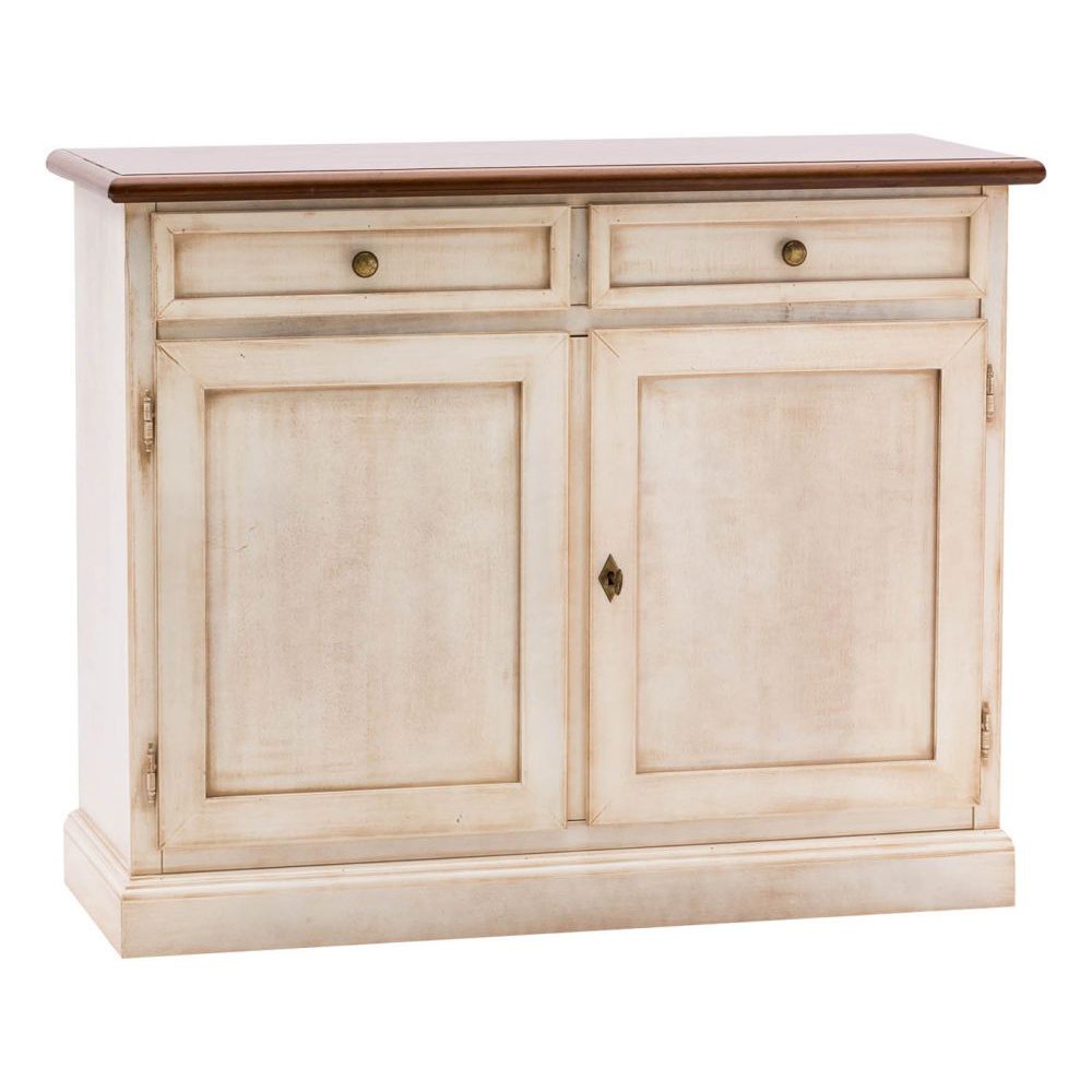 Credenza 2 porte martini noce bianco anticato