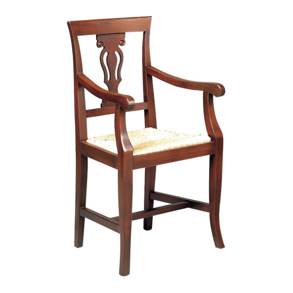 Sedia Picasso in faggio con sedile in paglia palustre - FAM-103C Faggio