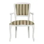 Poltroncina Parigina Verde in legno bianco opaco-02